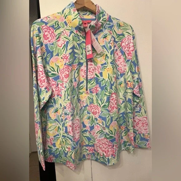 Lily Pulitzer Women’s skipper pop over Grove Garden 1/2 Zip NWT XXL - Picture 9 of 13